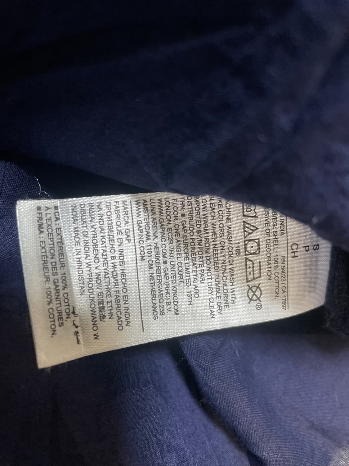 GAP 네이비 레이스넥 블라우스 / 퍼프 반팔 상품이미지4