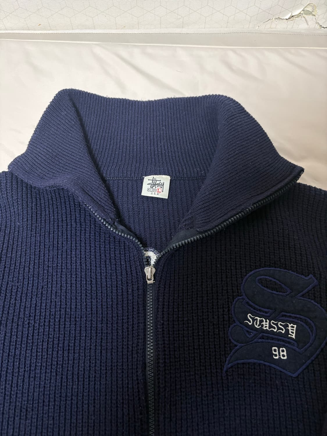 90s 스투시 레트로 BIG 4 시그니처 울 가디건 상품이미지2