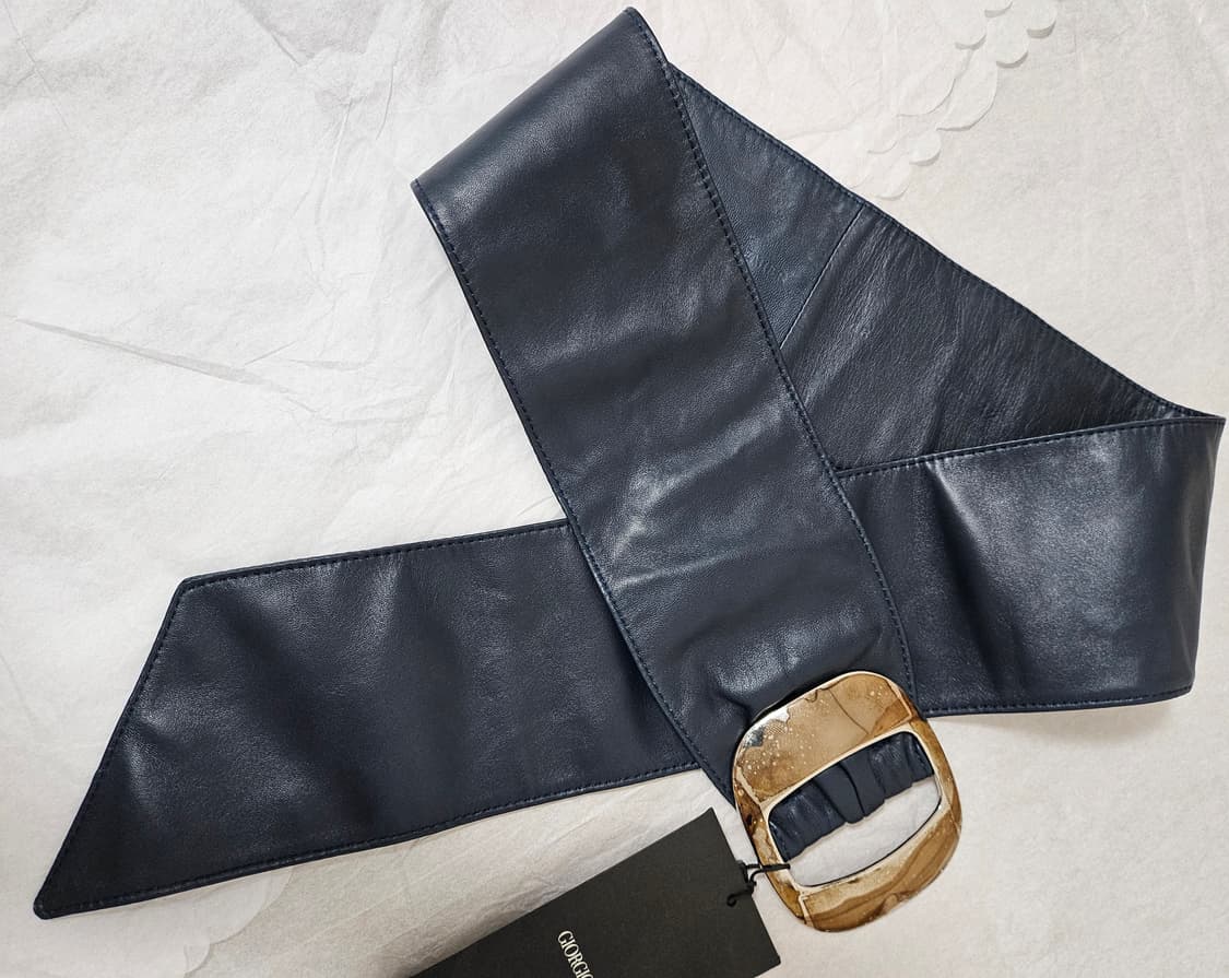 조르지오 아르마니 광폭 양가죽 벨트 미착용 70만원 상품이미지8