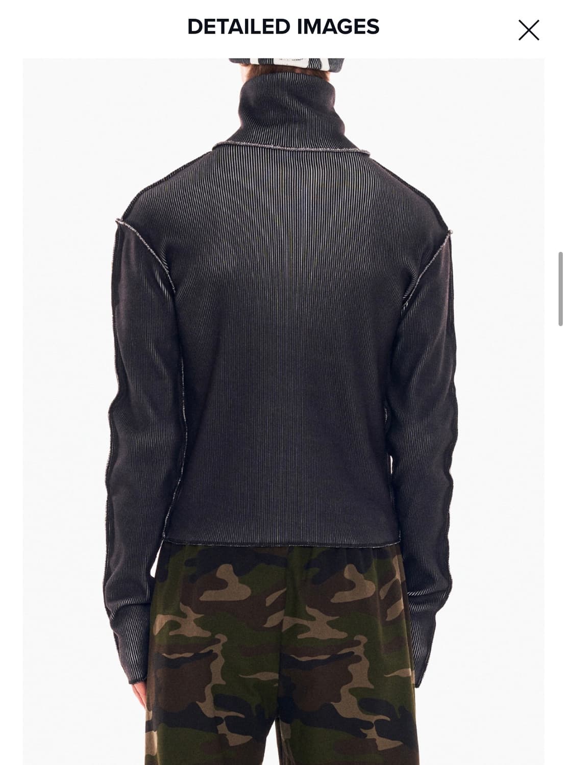 레씨토 ribbed print zip up 상품이미지3