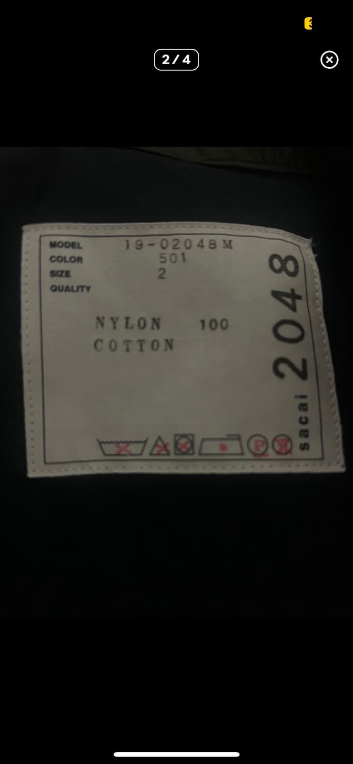 19AW 사카이 나일론 코튼 레이어드 셔츠 상품이미지2