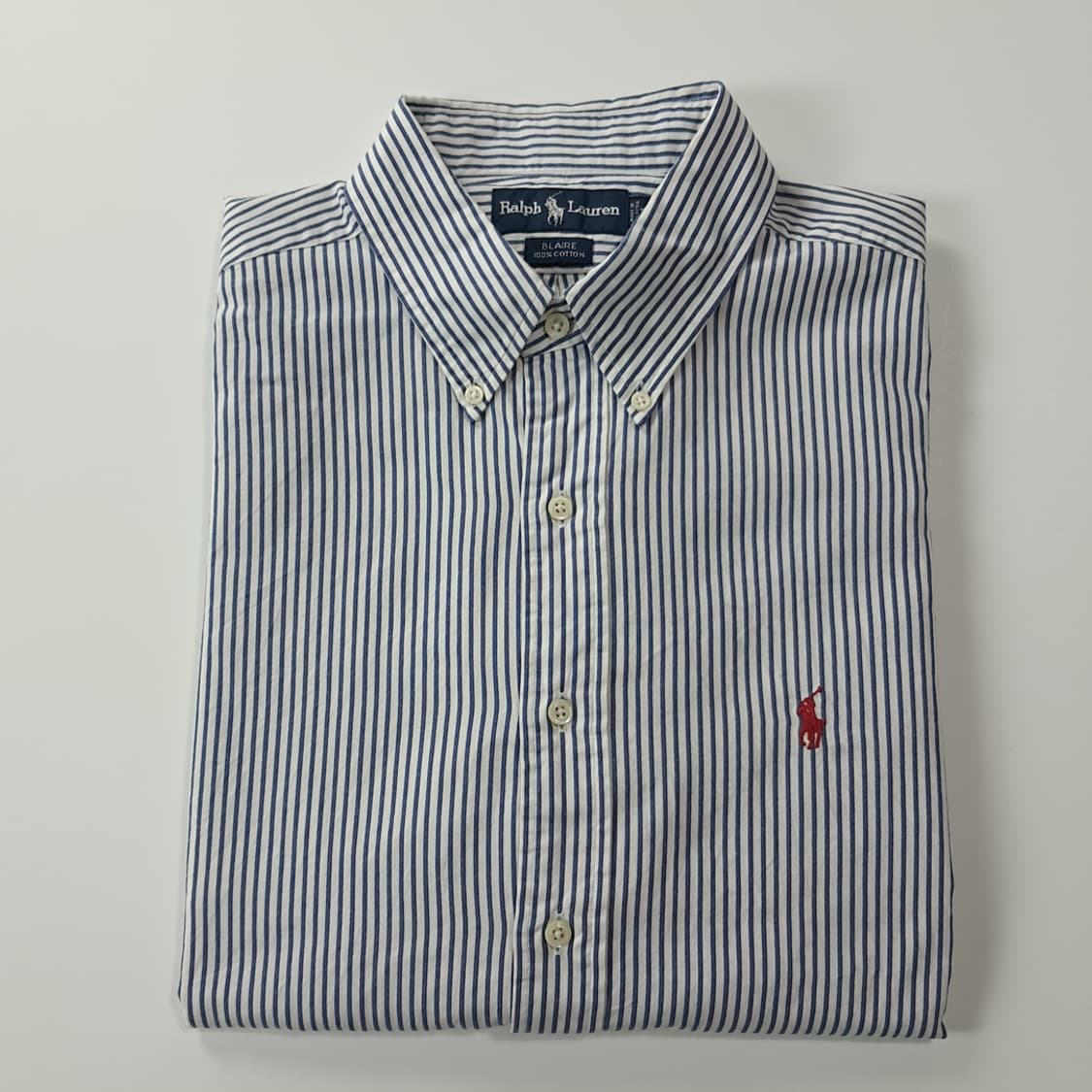 CK324 XL 폴로 90s 워시드네이비 스트라이프 셔츠 남방 상품이미지7