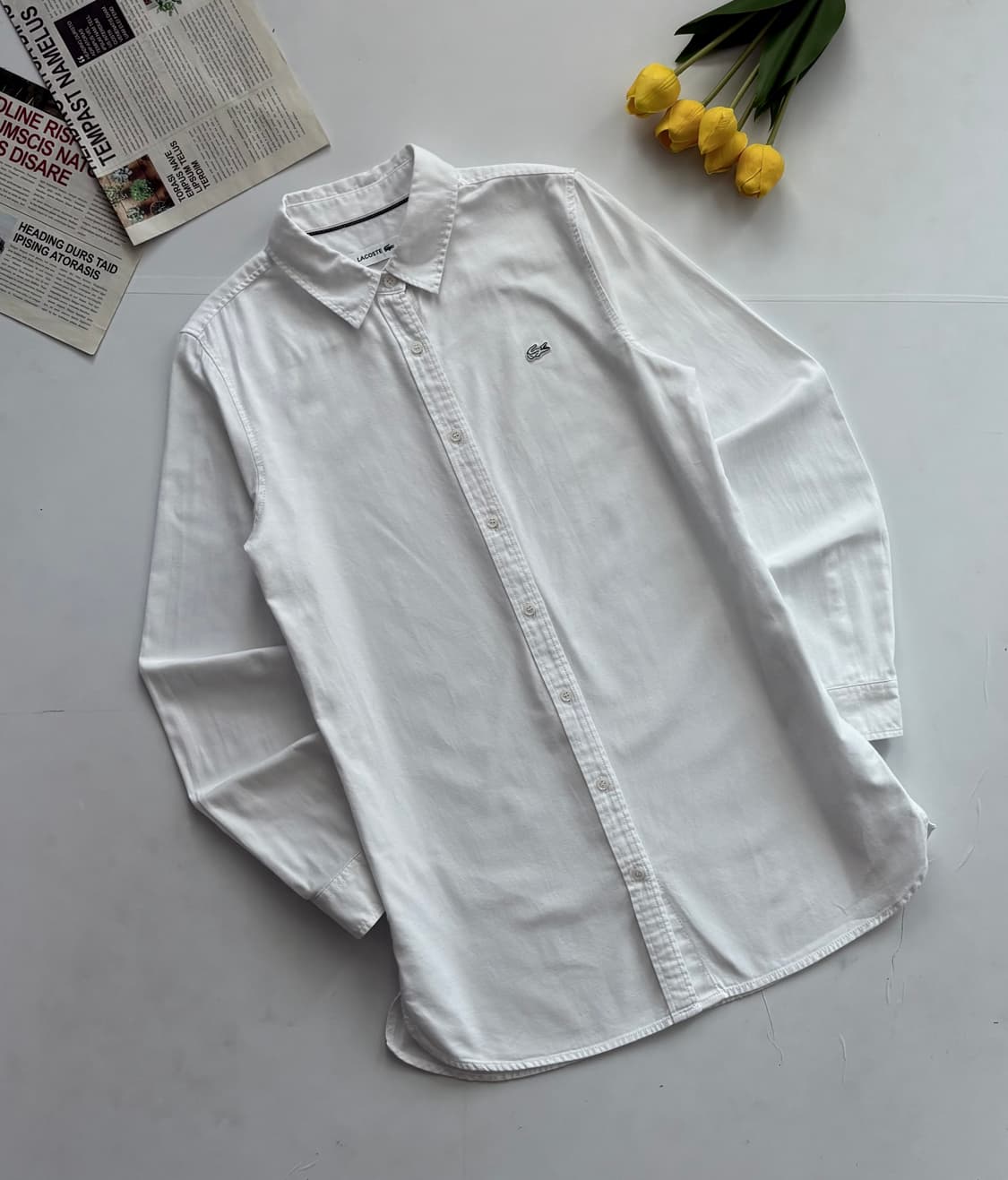Lacoste 라코스테 화이트 옥스포드 셔츠 상품이미지1