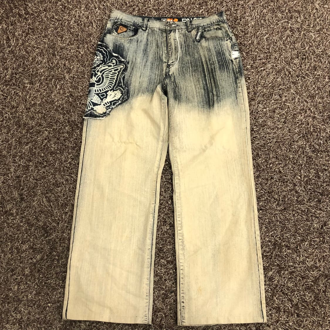 아카데믹스 패치워크 스펠아웃 데님 팬츠 상품이미지4