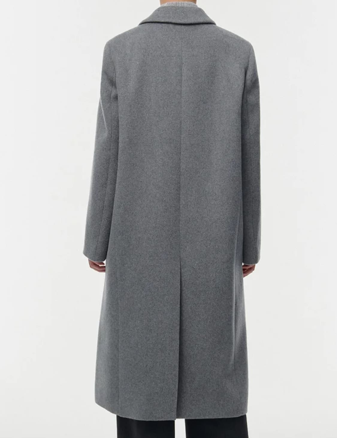 무신사 스탠다드 우먼즈 캐시미어 블렌드 더블 롱 코트 그레이 S 상품이미지6