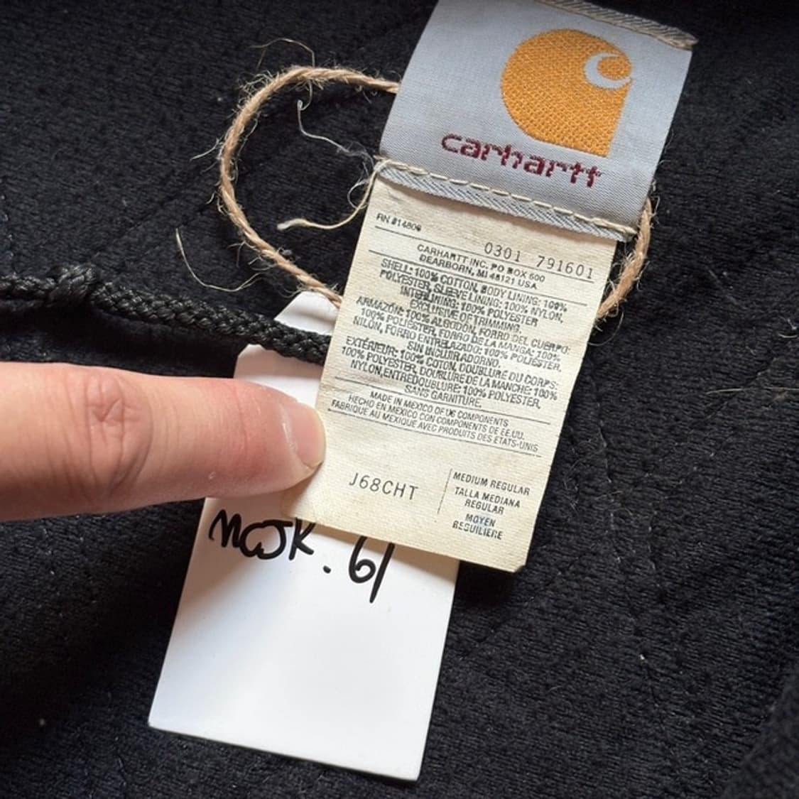 Carhartt J68 CHT Duck Active  Jacket 상품이미지5