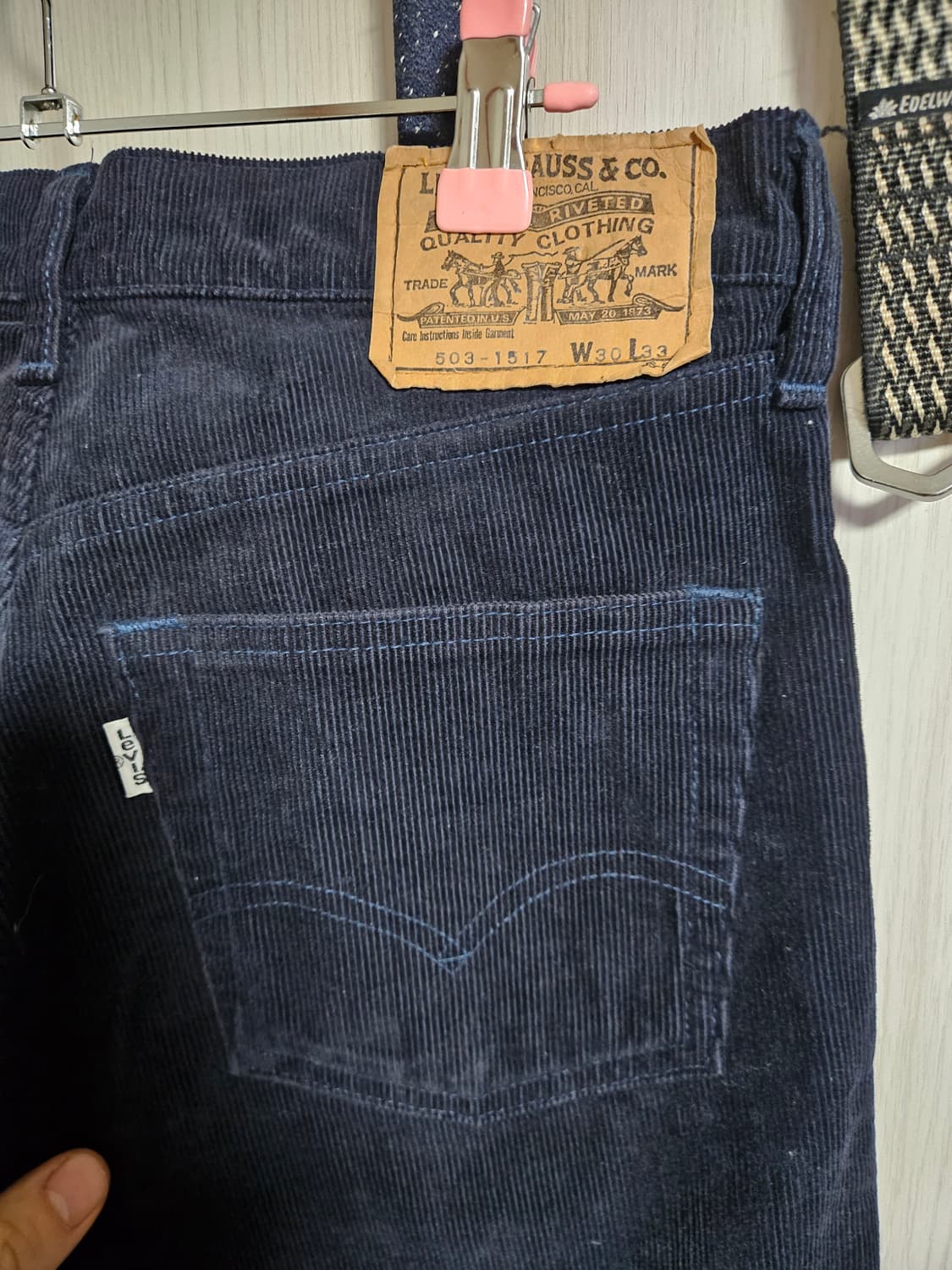 90s 리바이스 코듀로이 503 화이트탭 30x33  상품이미지3