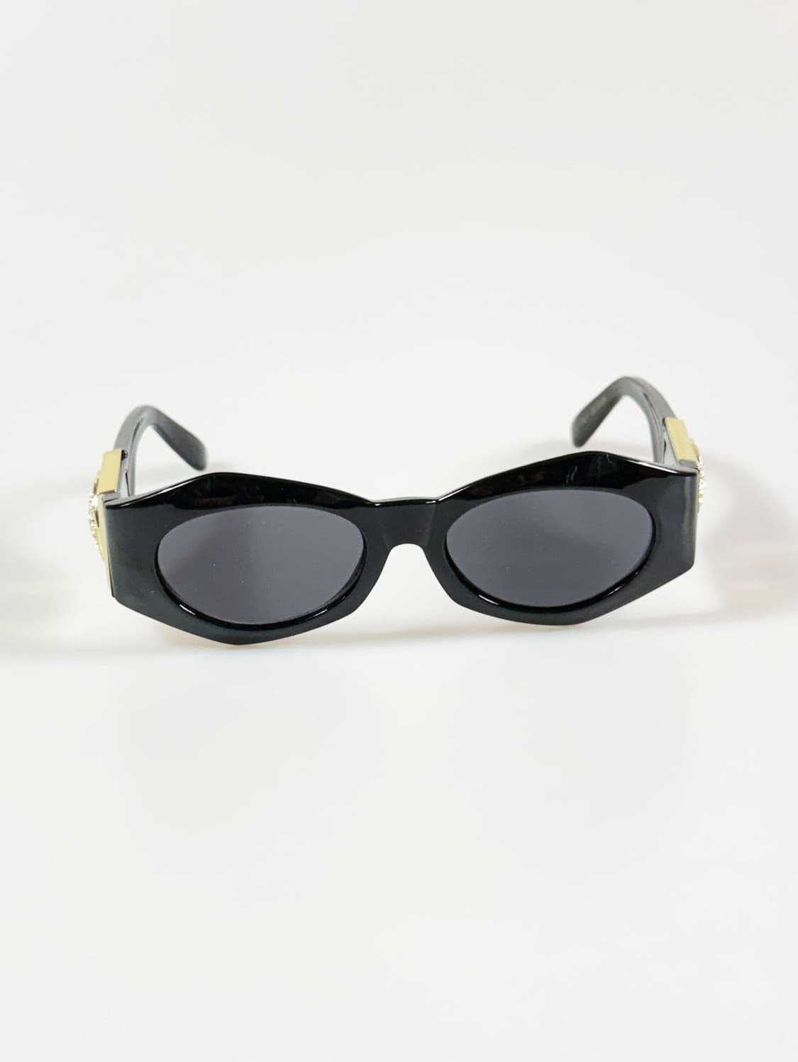 블랙 볼드 골드 메달리온 템플 빈티지 선글라스 상품이미지2