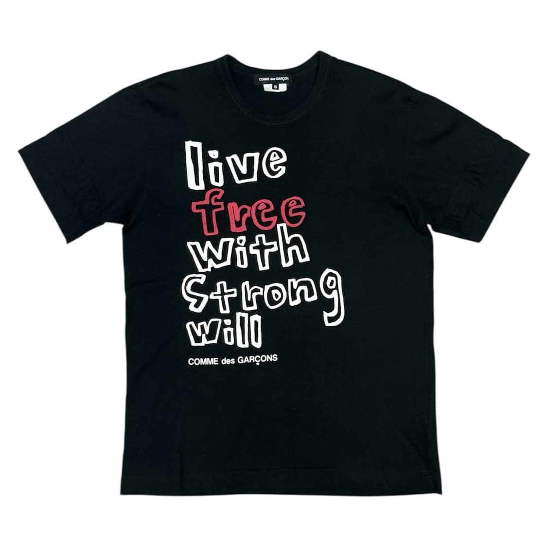 2009 꼼데가르송 자유로운 삶 강인한 의지 반팔 티셔츠 상품이미지1