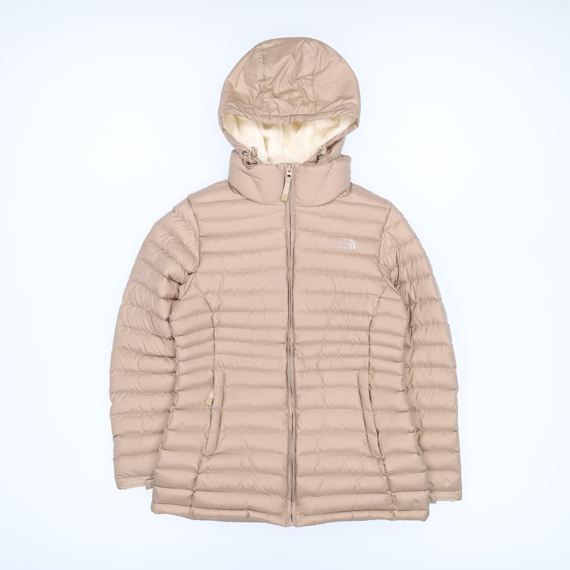 [100] 노스페이스 여성 구스다운 후리스 후드 패딩 N6975 상품이미지1