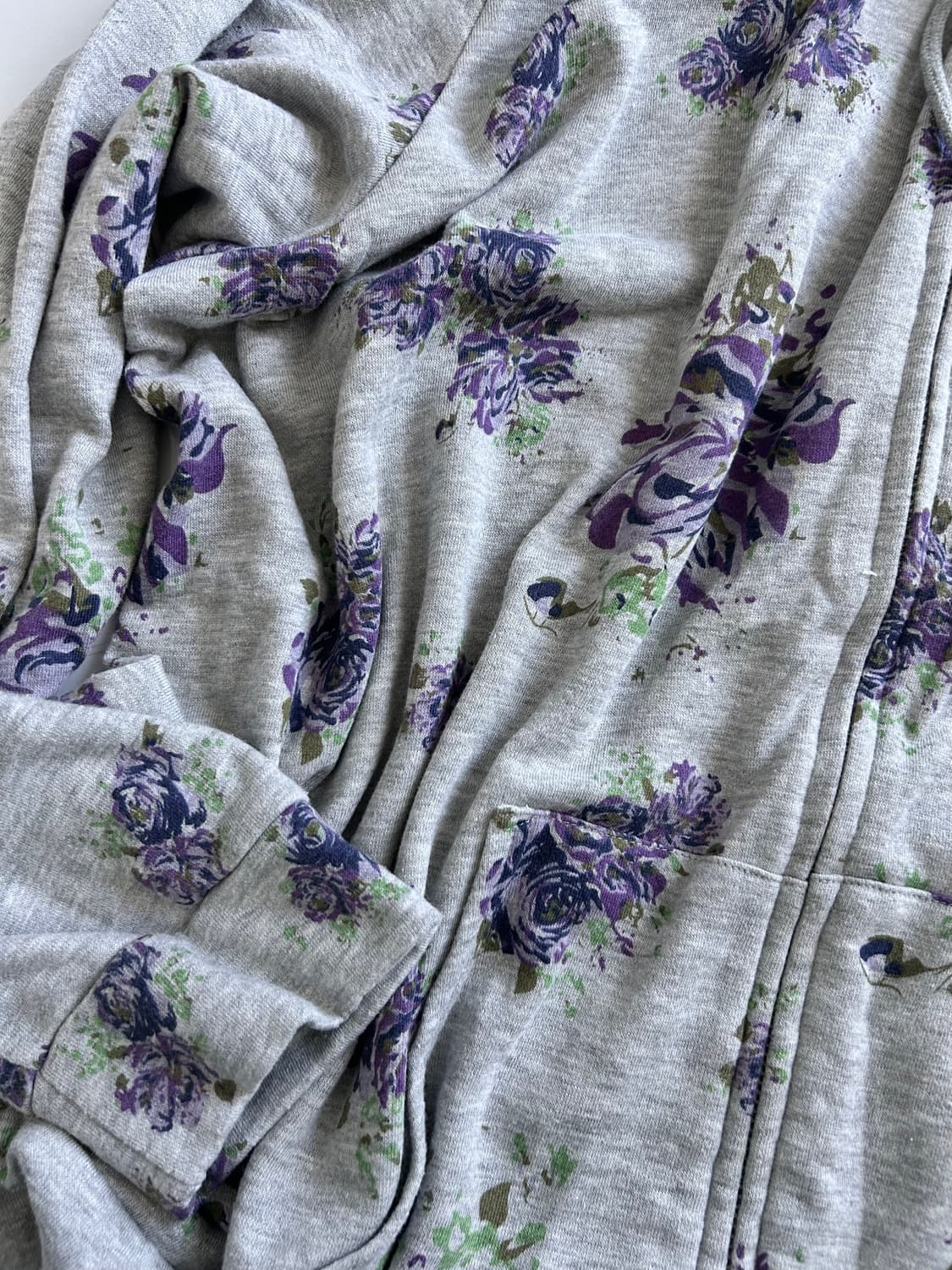 빈티지 플라워 패턴 원피스 후드집업 상품이미지2