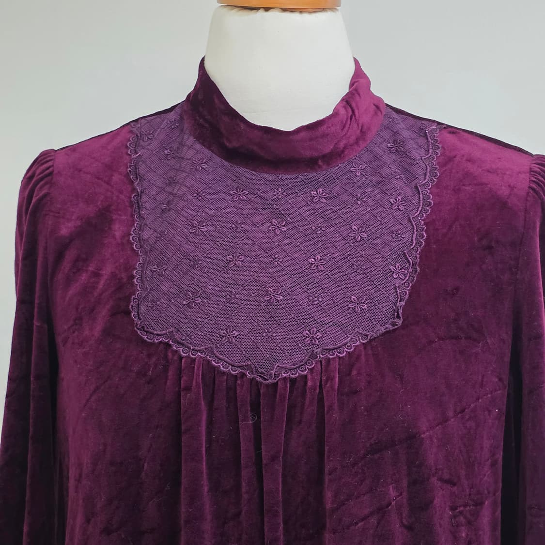 퍼플 벨벳st 고딕풍 레이스 롱원피스 상품이미지2