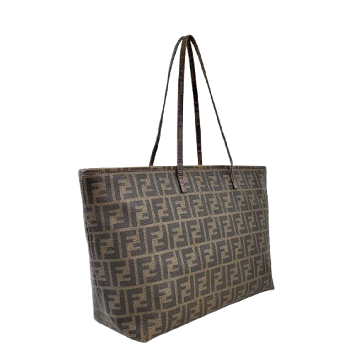 정품 펜디 주카 PVC 타바코브라운 스티치 쇼퍼백 상품이미지2