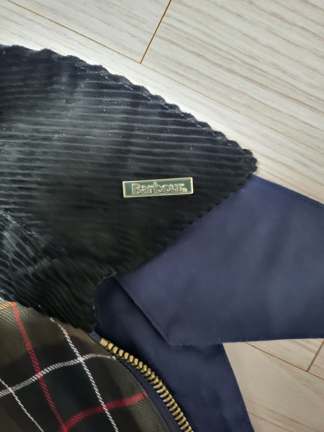 바버 X 메종키츠네 뷰포트 왁스 자켓 인디고(새상품)바버 X 메종키츠네  상품이미지9