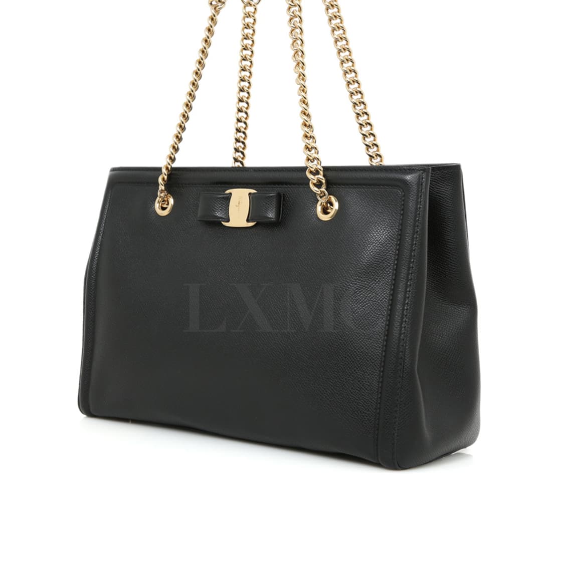 페라가모 멜리케 바라 체인 숄더백 블랙 리본 샤핑백 21G508 상품이미지2