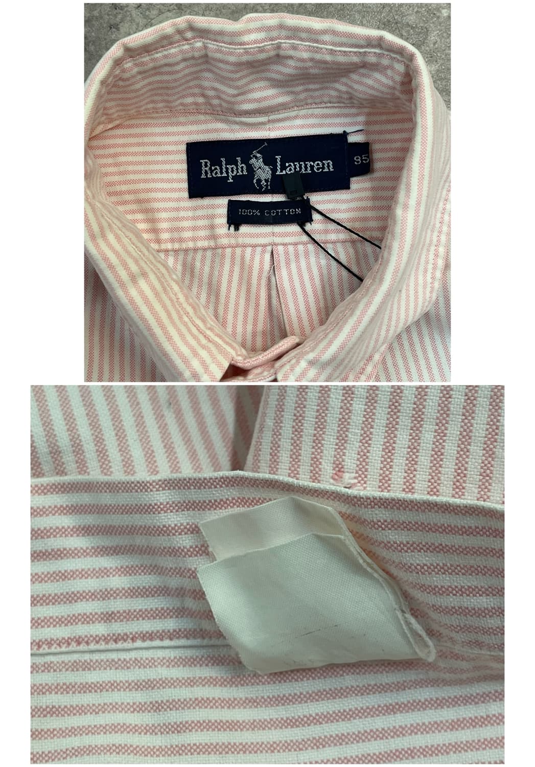 폴로 랄프로렌 스트라이프 셔츠 핑크 95 #csz3086 상품이미지3