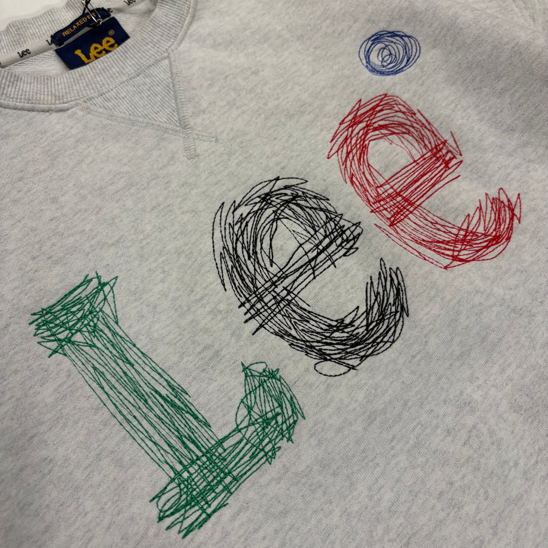 [M] Lee 리 자수 빈티지 스펠아웃 맨투맨 티셔츠 B765 상품이미지4