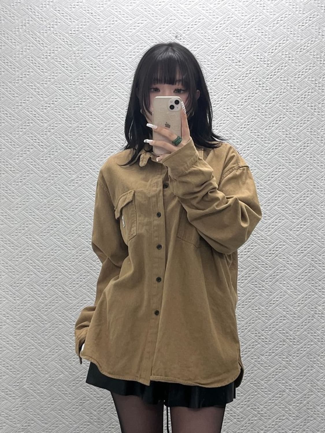 칼하트 리메이크 빈티지 오트밀 브라운 워크 셔츠 XL C10835 상품이미지1