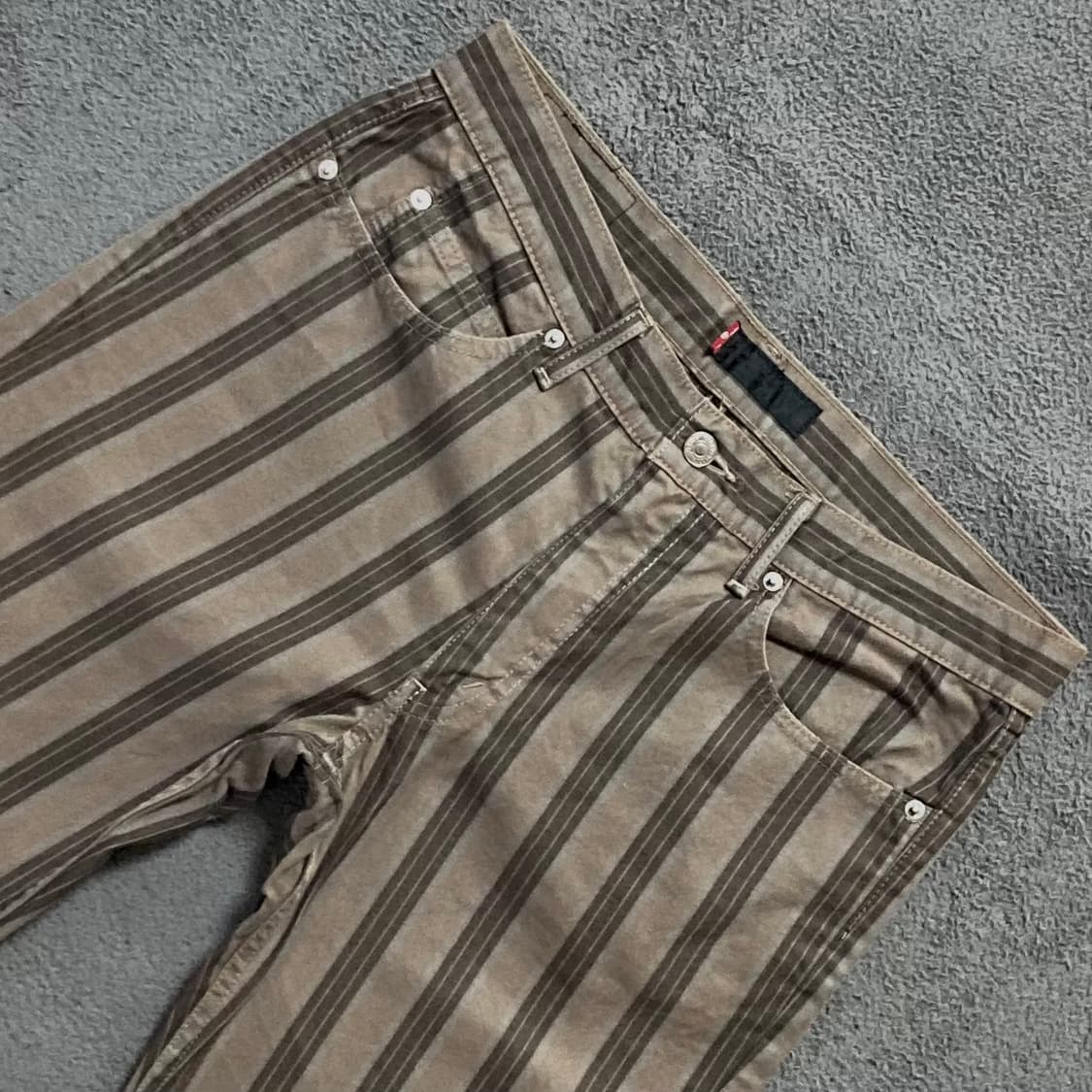 리바이스 스트라이프 브라운 코튼팬츠 SIZE 32 상품이미지3
