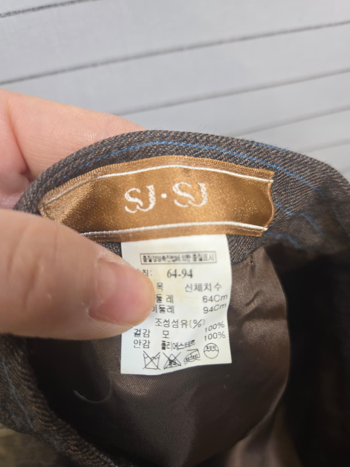 SjSJ SJSJ 체크 롤업 반바지 브라운 상품이미지5