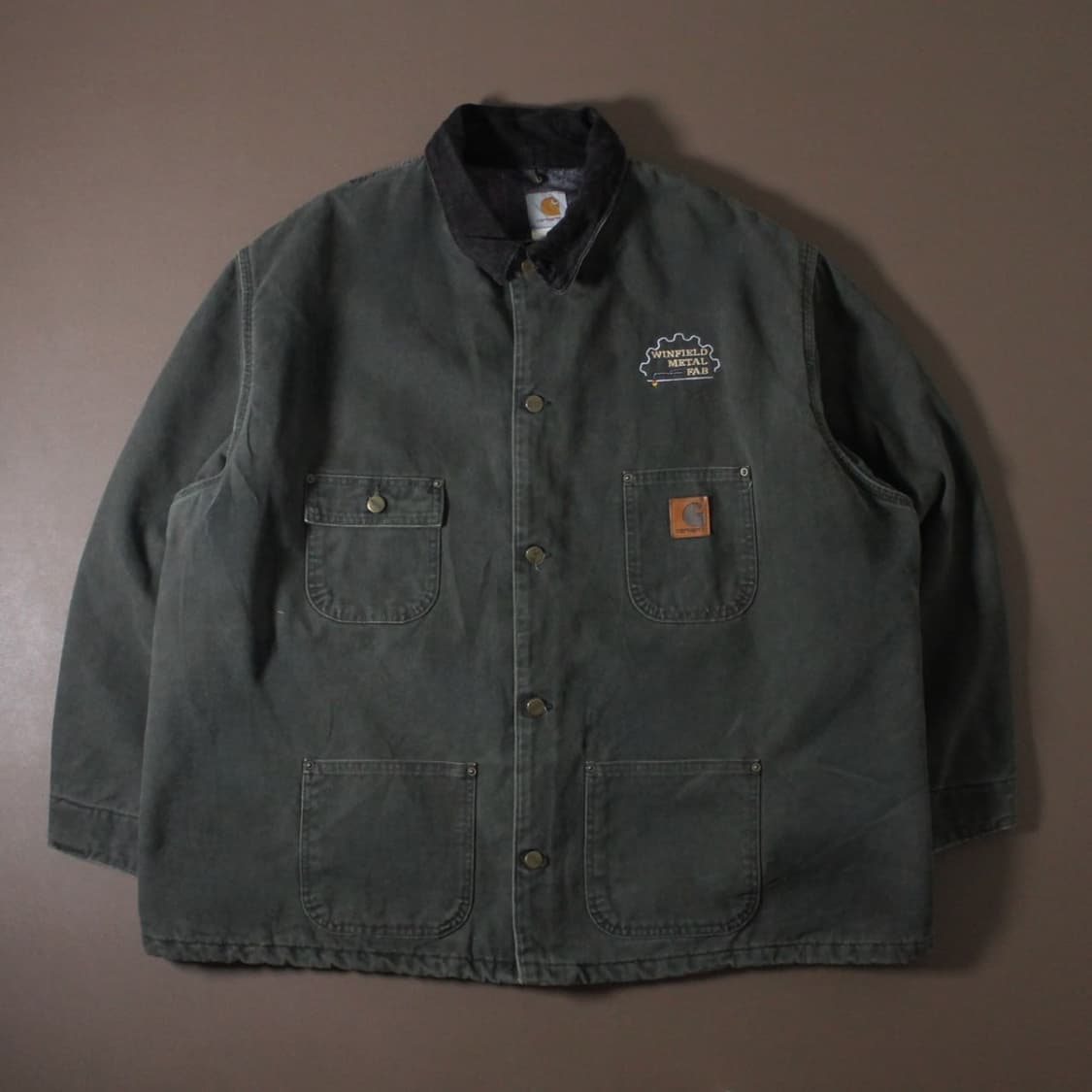  90's Carhartt 칼하트 MOS 모스그린 덕 디트로이트 워크자켓 상품이미지1