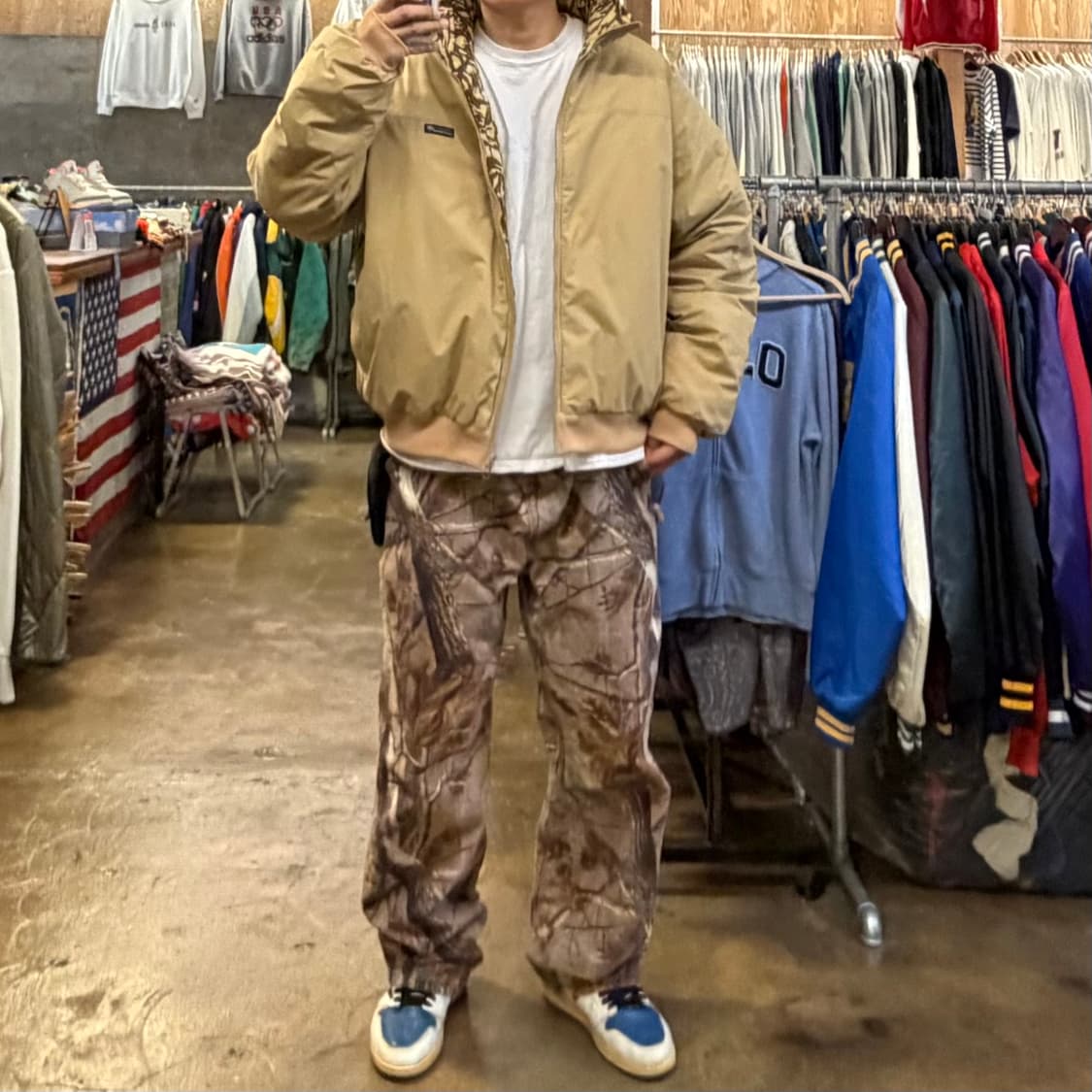 90s Made in Korea 미국 빈티지 컬럼비아 리얼트리 양면 패딩 상품이미지5