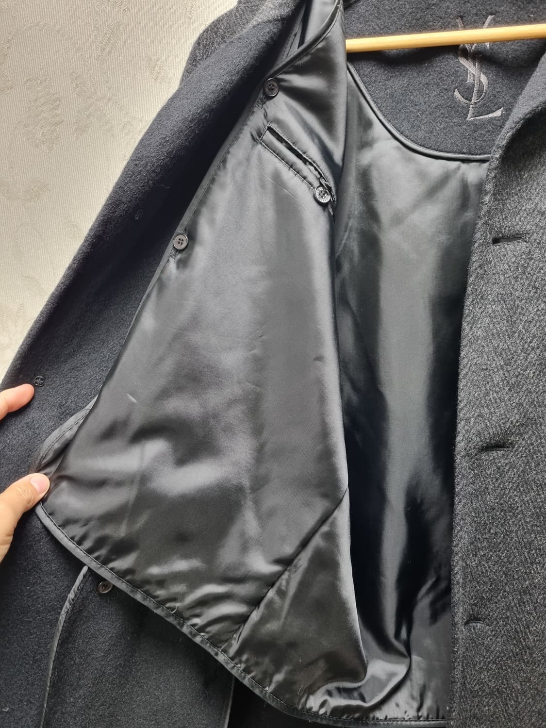 [남105] 입생로랑 울코트+조끼 상품이미지7