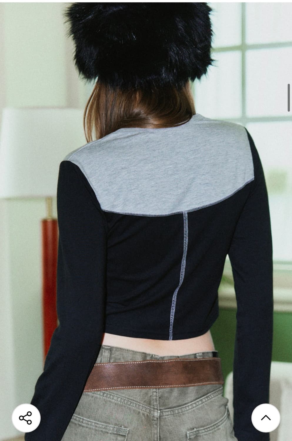 터닝 클래식 스티치 크롭티 상품이미지5