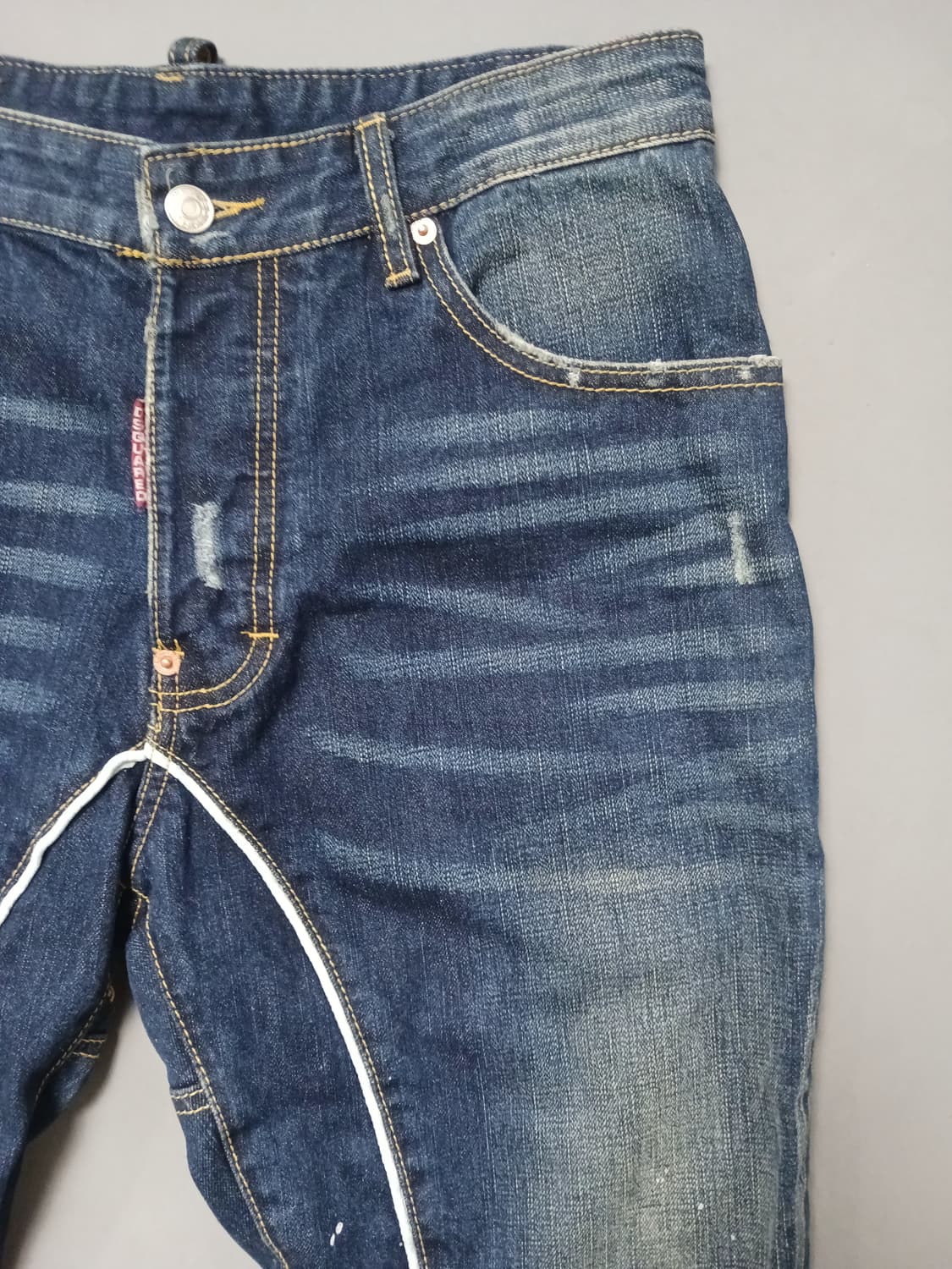 [30] 디스퀘어드2 네온밴딩 파이핑 바이커진 청바지 상품이미지4