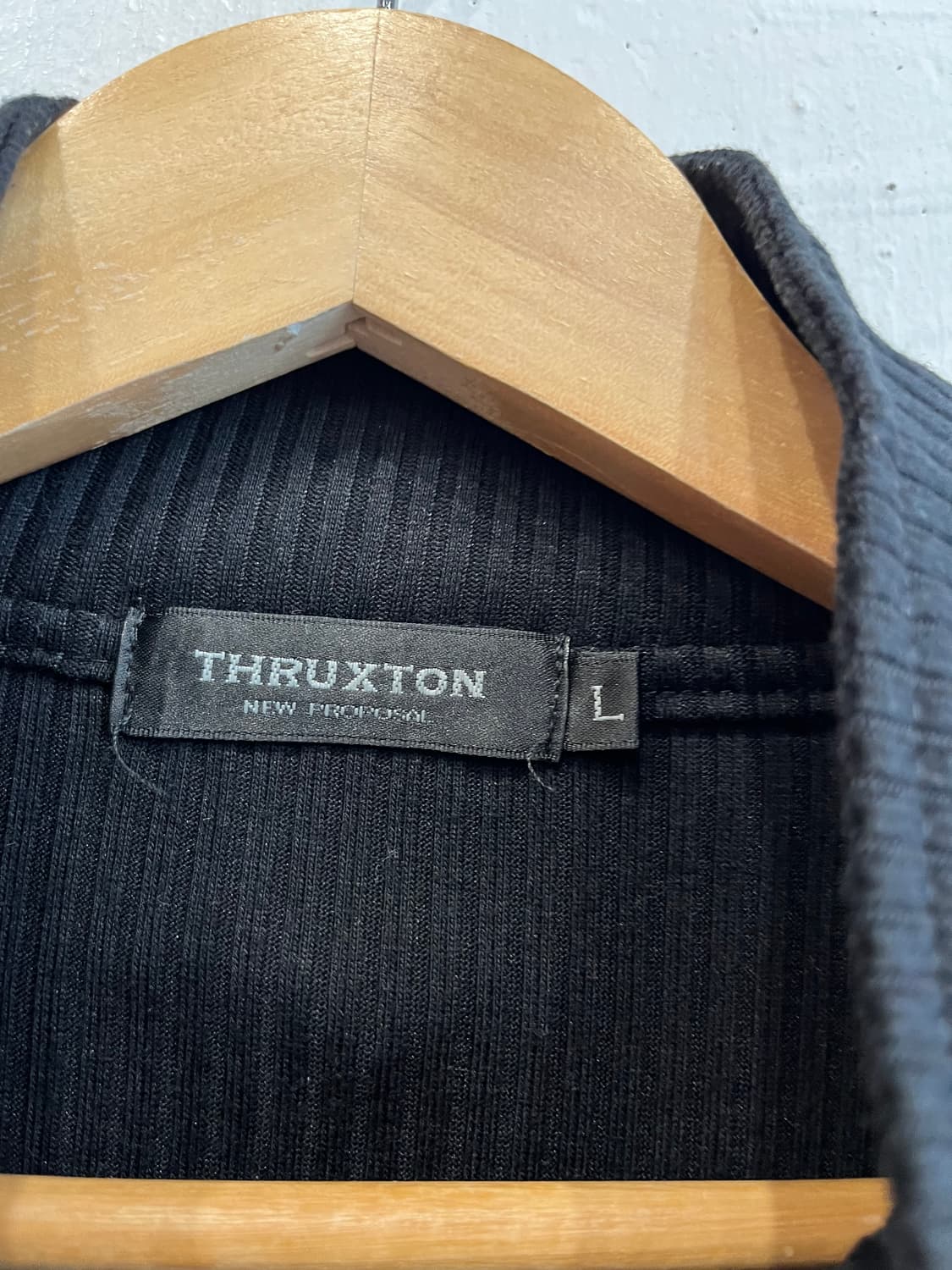 THRUXTON JPN 골지 니트집업 블랙 상품이미지4