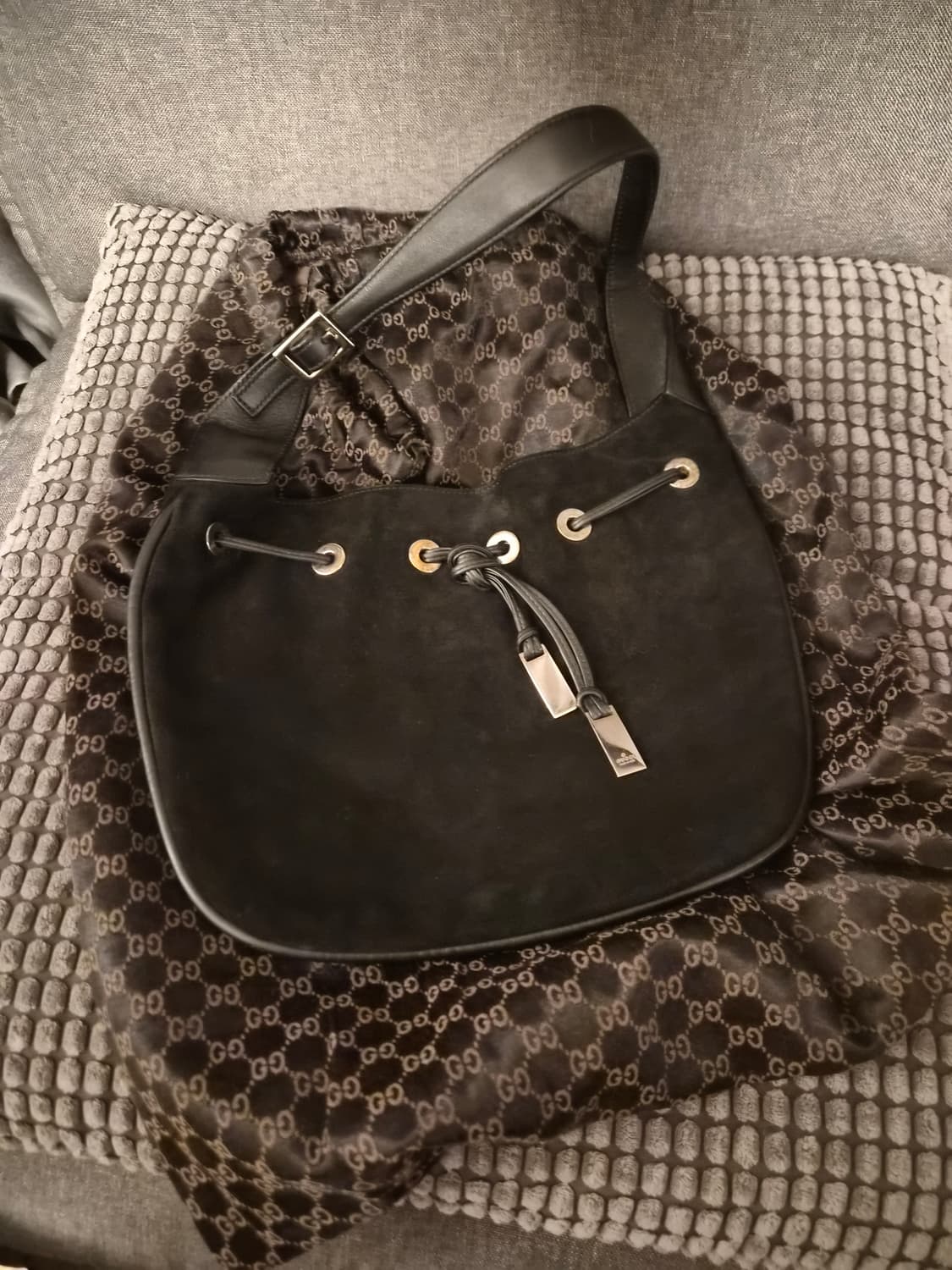 GUCCI 스웨이드 숄더백 (정품) 상품이미지1