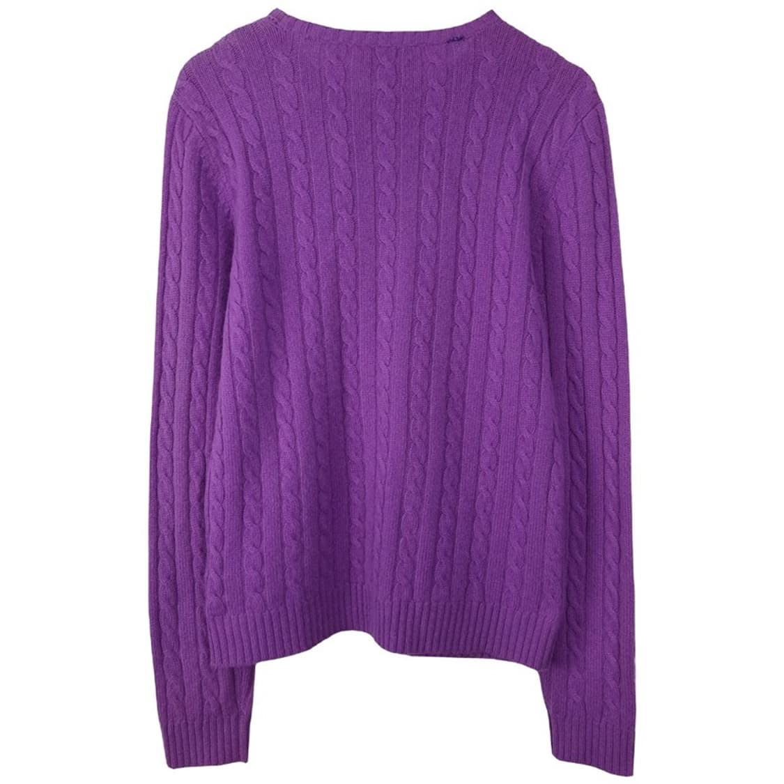 [폴로 랄프로렌] 로고 자수 케이블 꽈배기 니트 바이올렛 M19742 상품이미지3