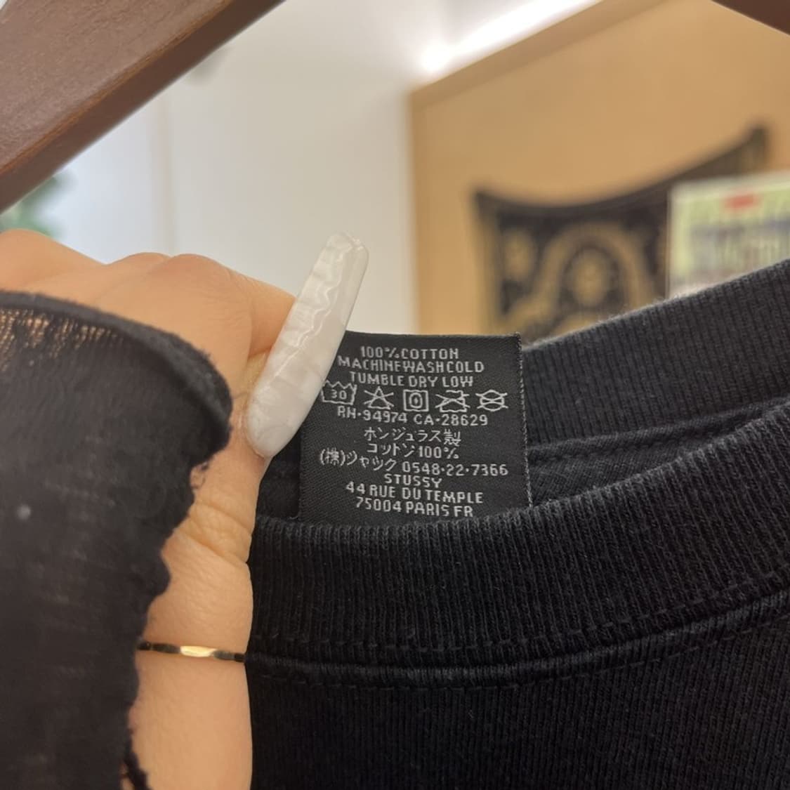 스투시 스트릿 펑크 다이스 피그먼트 다이드 반팔티 M C10970 상품이미지6