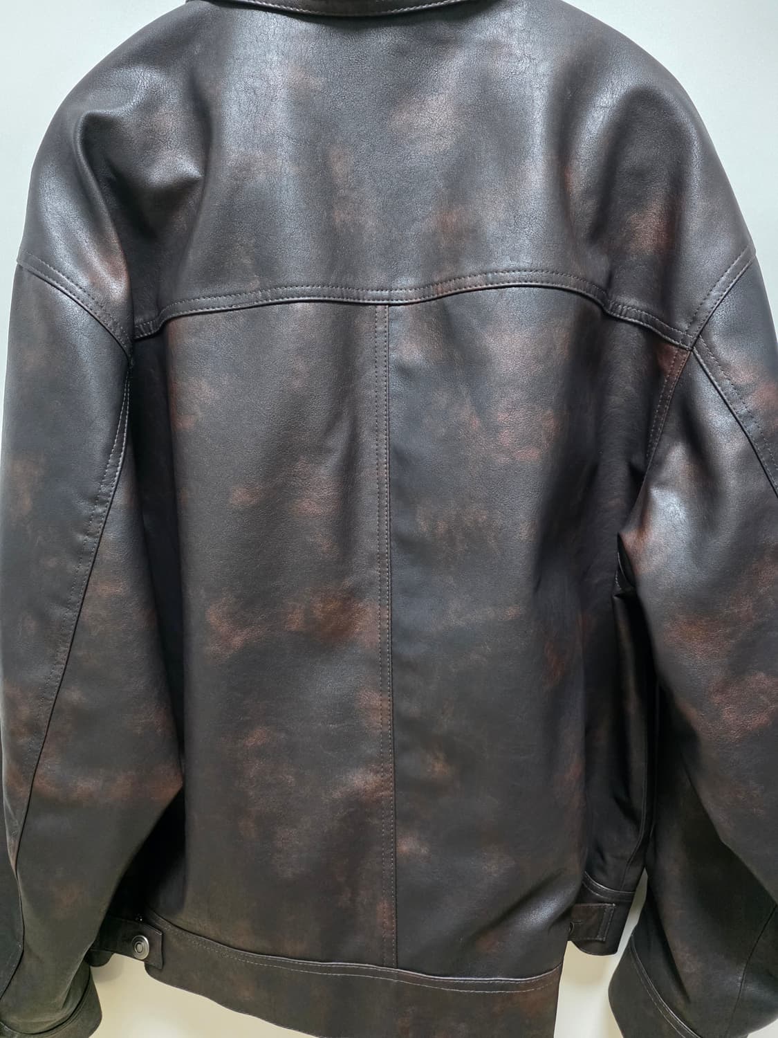 도프제이슨 투톤 레더 트러커 자켓 상품이미지3