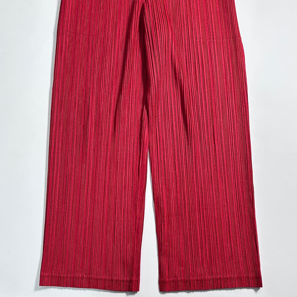 플리츠 플리즈 레드 팬츠  상품이미지3