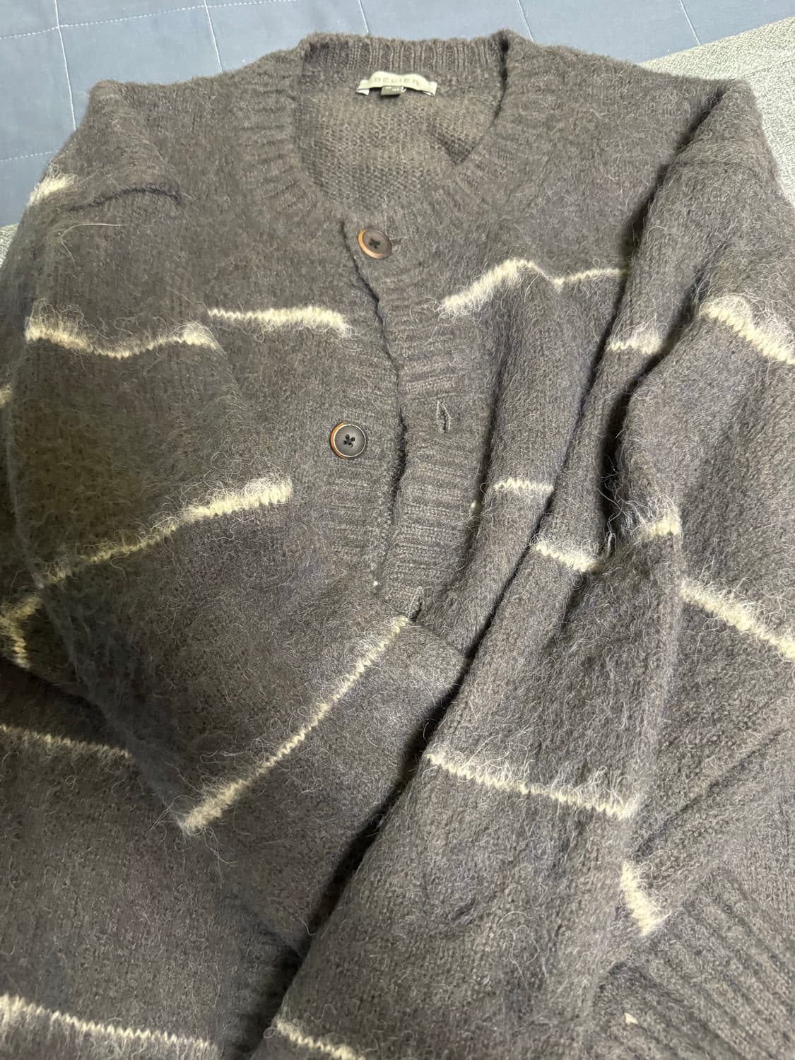 벨리에 브러쉬드 탐 가디건 그레이 105 상품이미지3