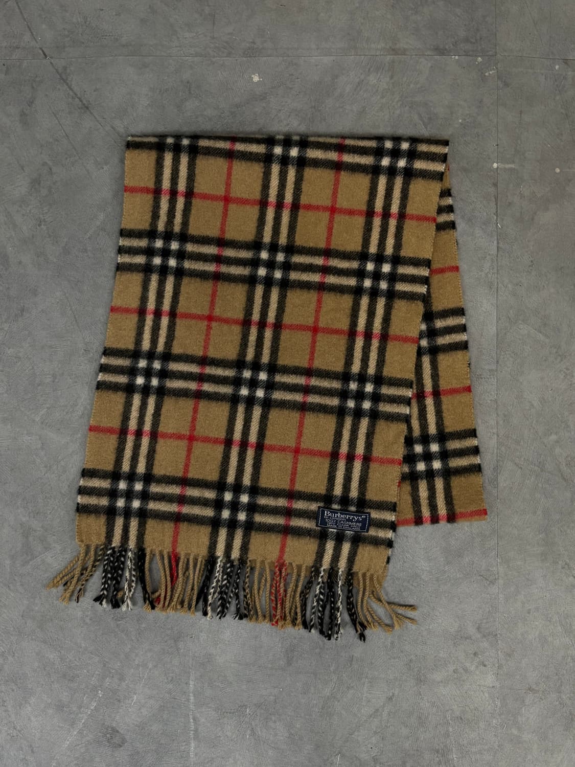 Burberry 버버리 베이지 노바체크패턴 캐시미어 머플러 상품이미지3