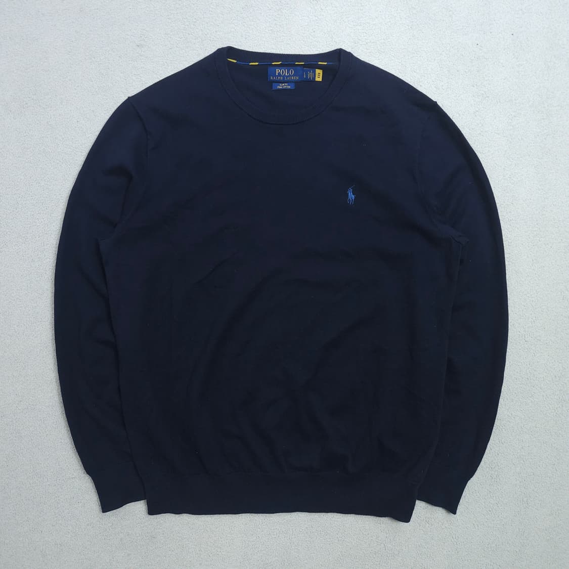 폴로 랄프 로렌 신형 QR 피마 코튼 니트 L 네이비 상품이미지3