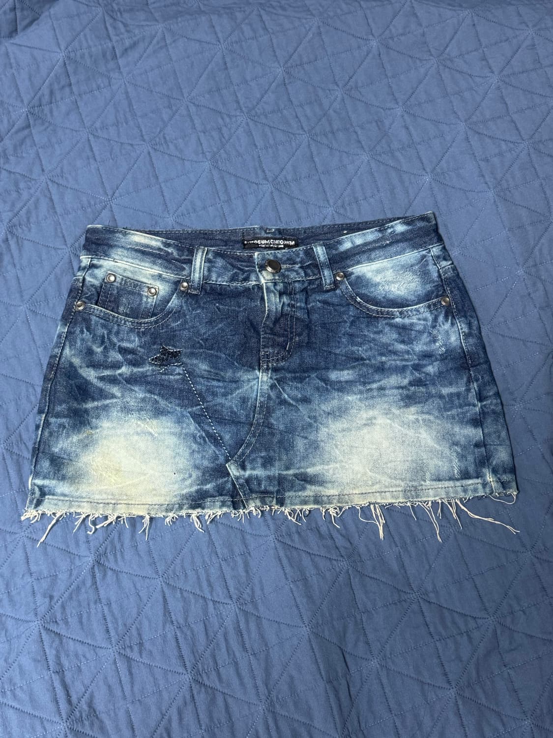 Y2K 워싱 포인트 미니 스커트 상품이미지1