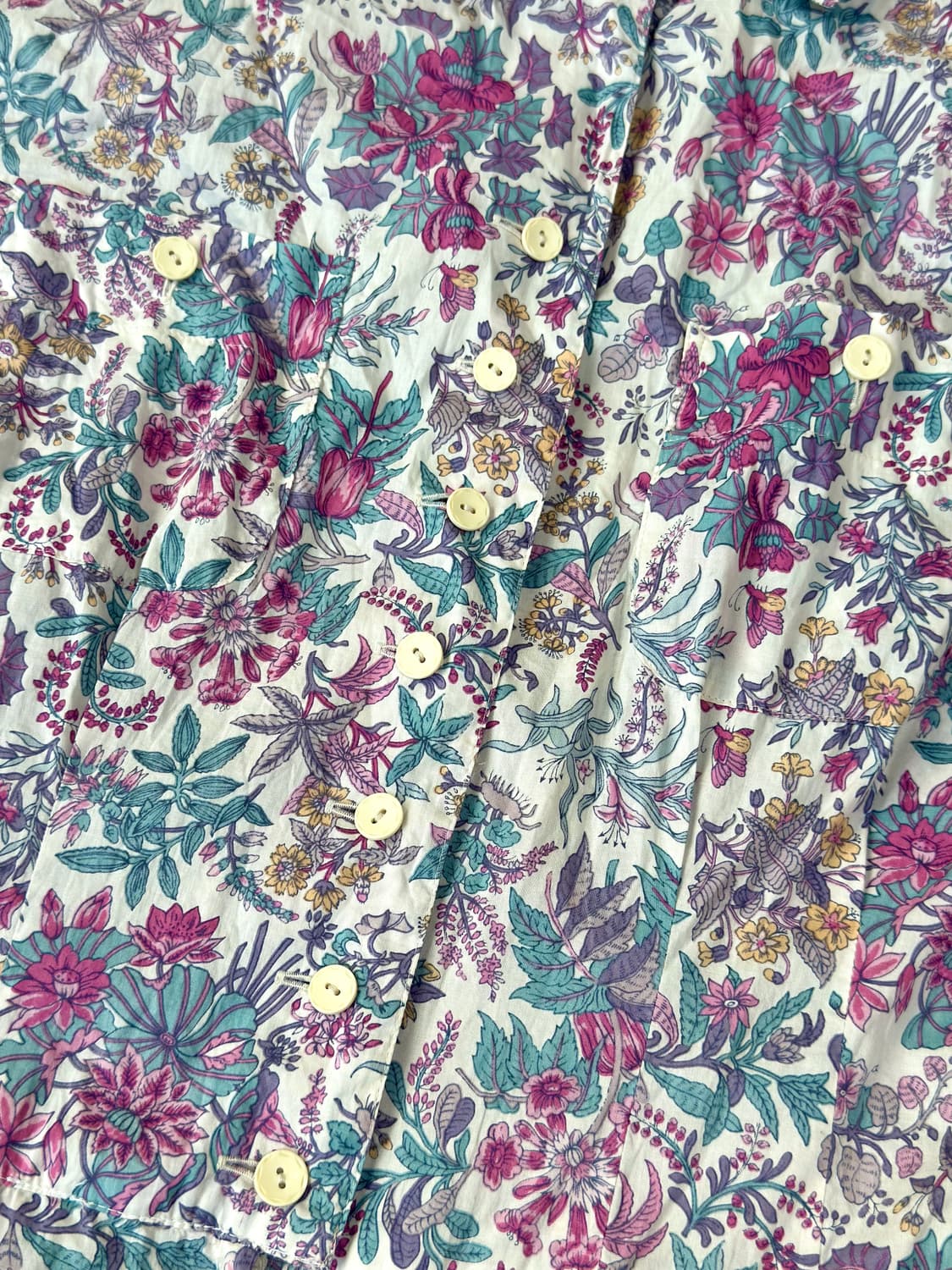 빈티지 플로럴 셔츠 원피스 / 레트로 코튼 원피스 상품이미지2