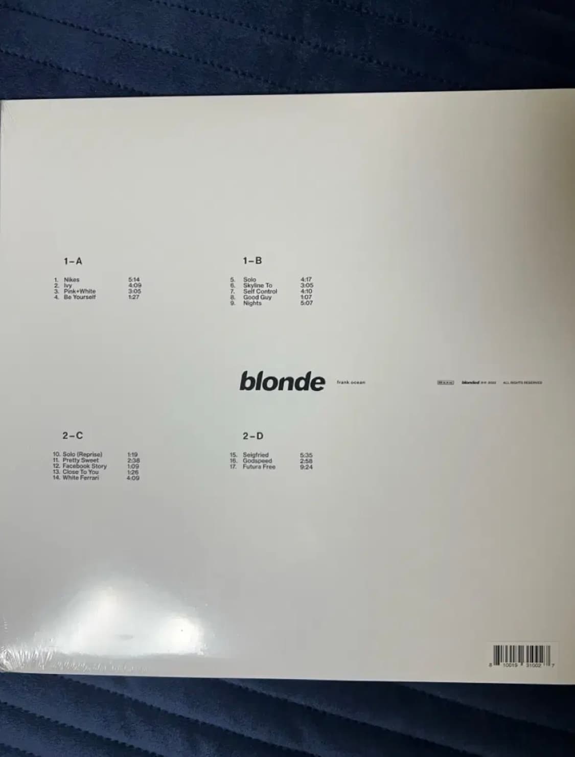(미개봉) 프랭크 오션 blonde lp 상품이미지3