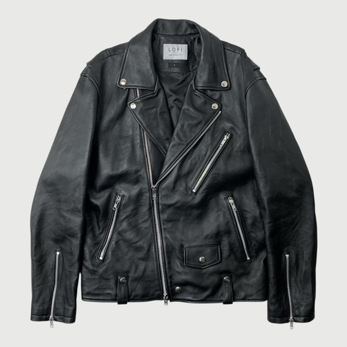[L/정품] 로파이 양가죽 레더 라이더 자켓 상품이미지1