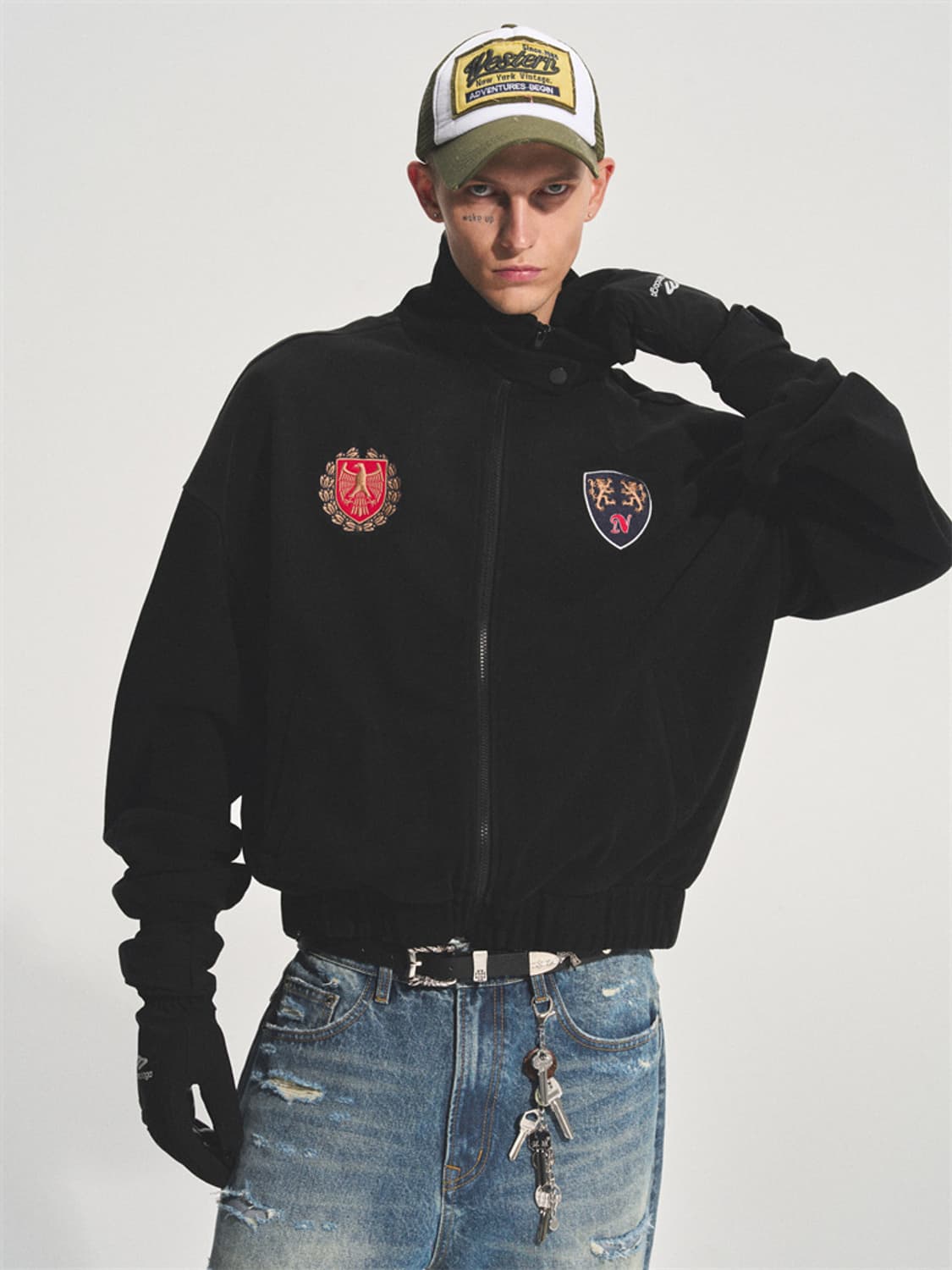 Bastard MEDAL COLLEGIATE ZIP HOODIE 상품이미지1