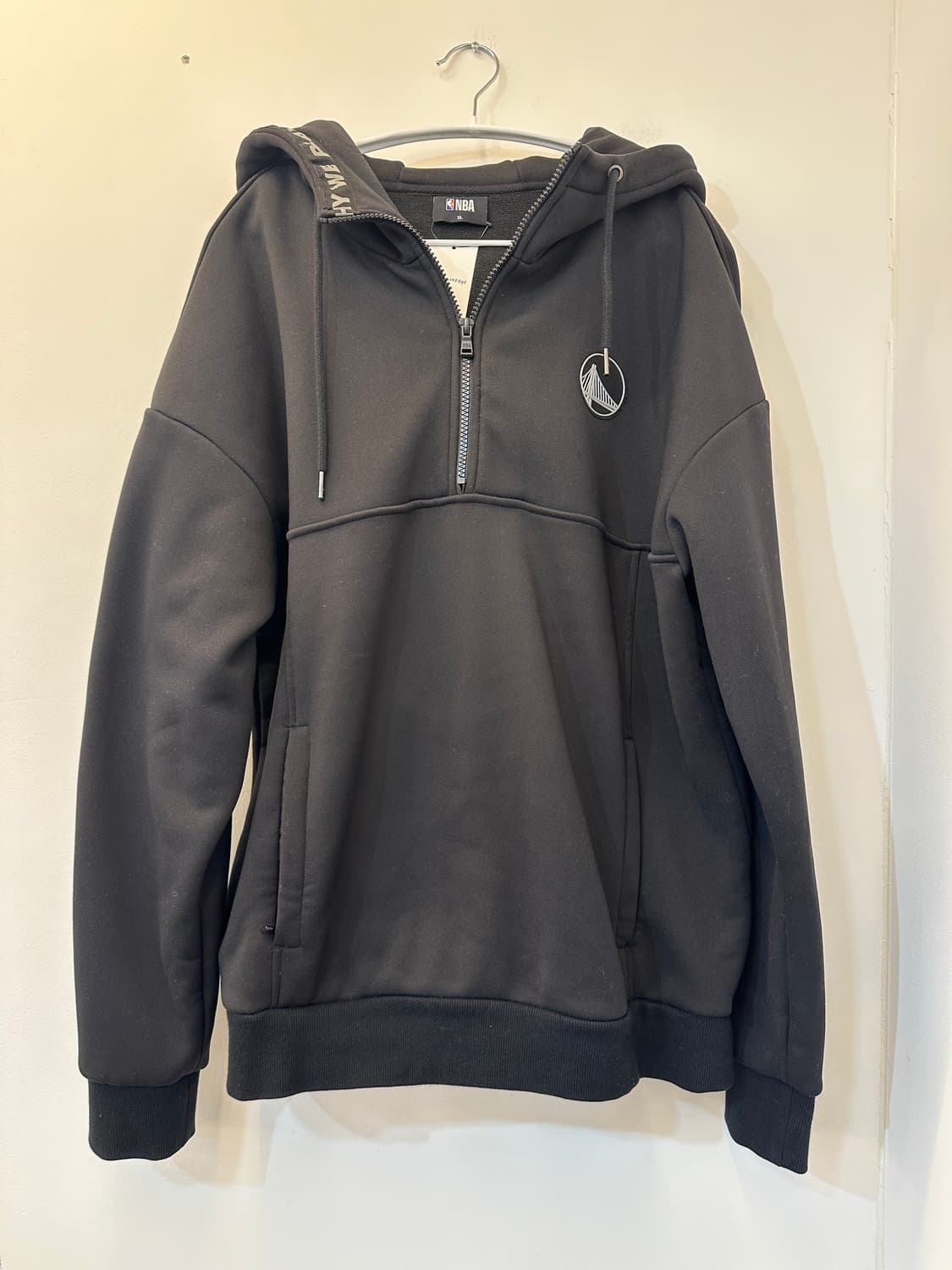 XL) NBA 블랙 아노락 후리스 기모 후드티 루즈핏 상품이미지1