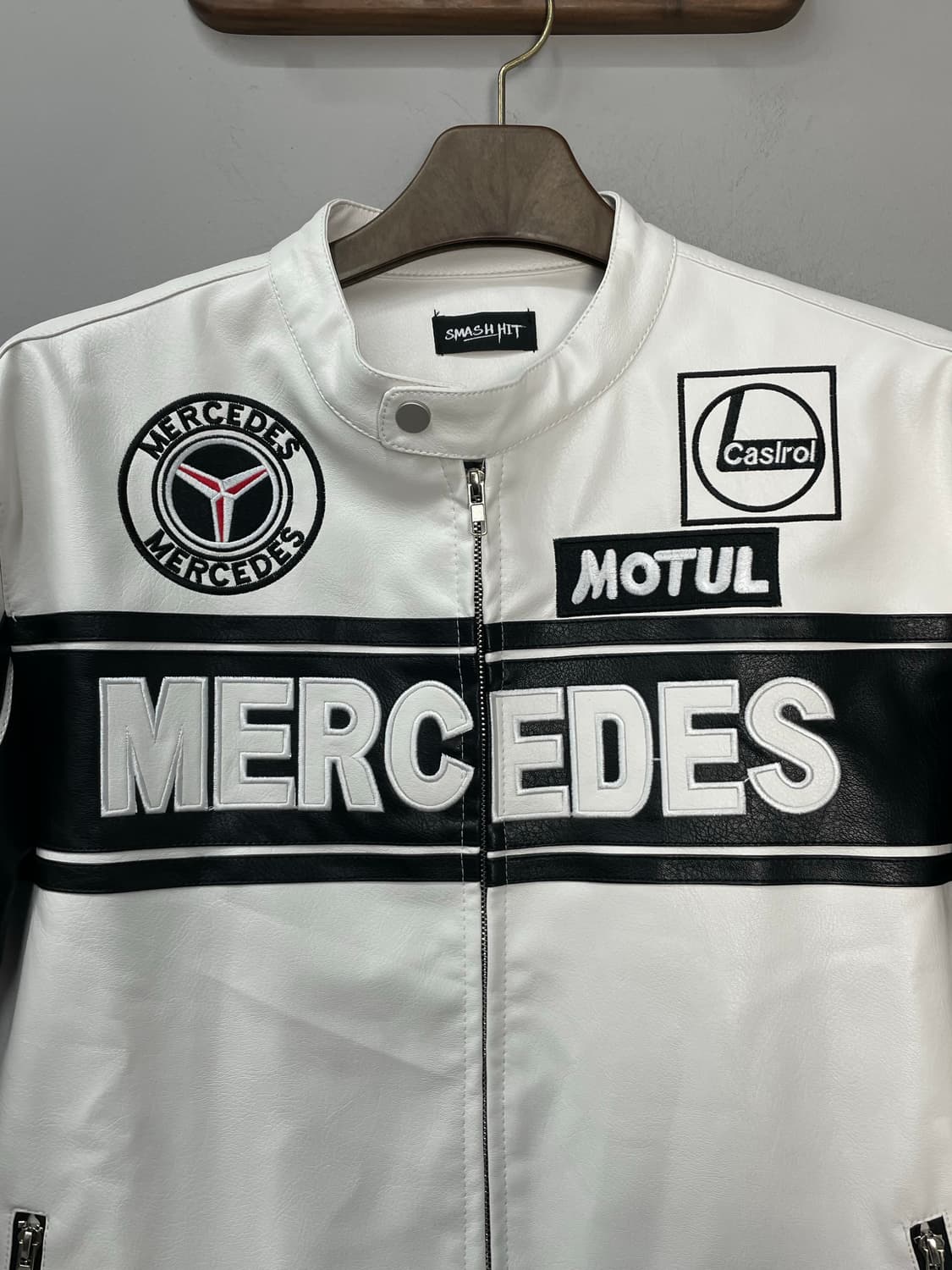 메르세데스 벤츠 바이크 가죽 자켓 H1384 상품이미지3