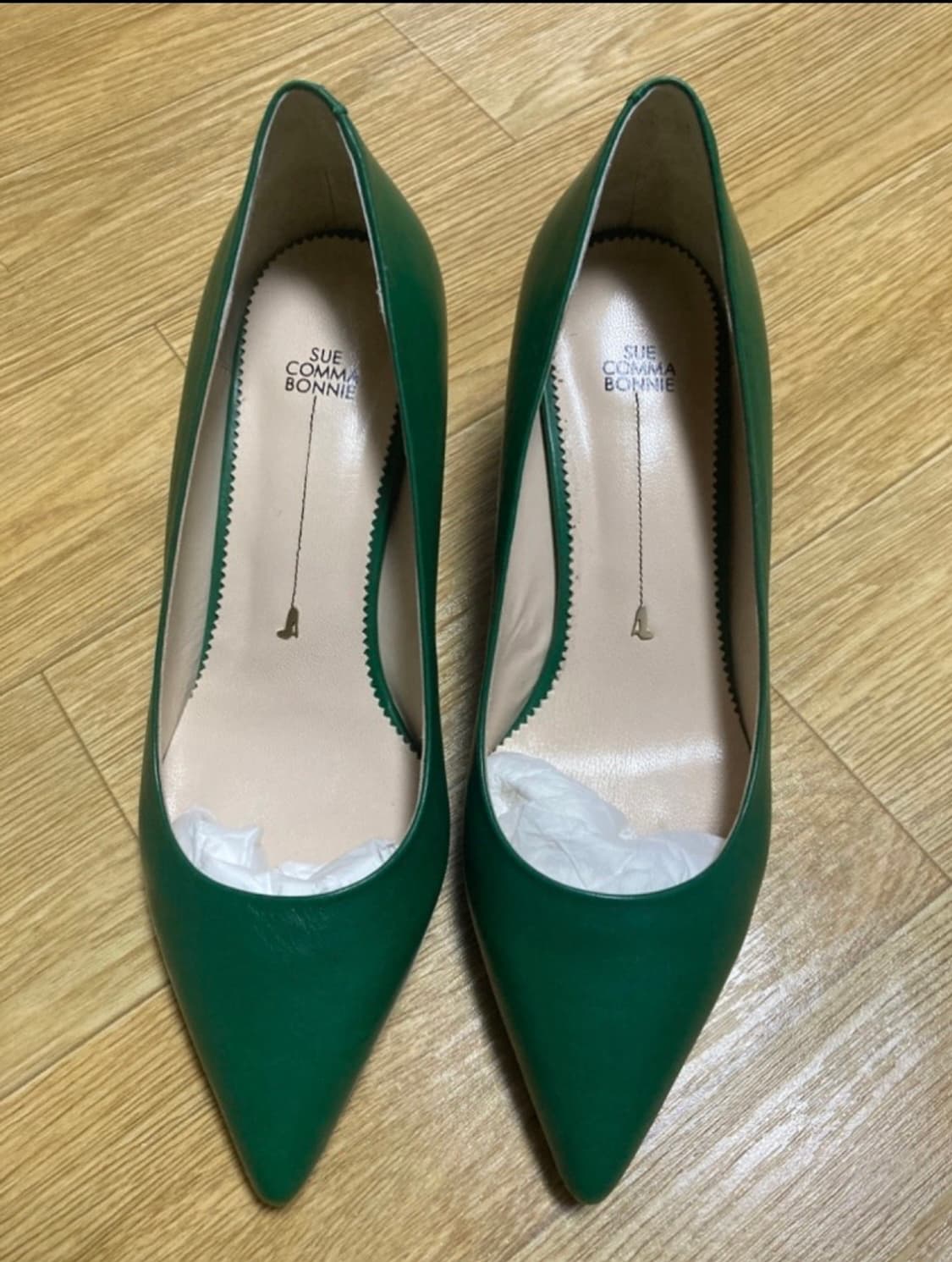 슈콤마보니 그린 펌프스 6cm 240 새 제품 상품이미지1