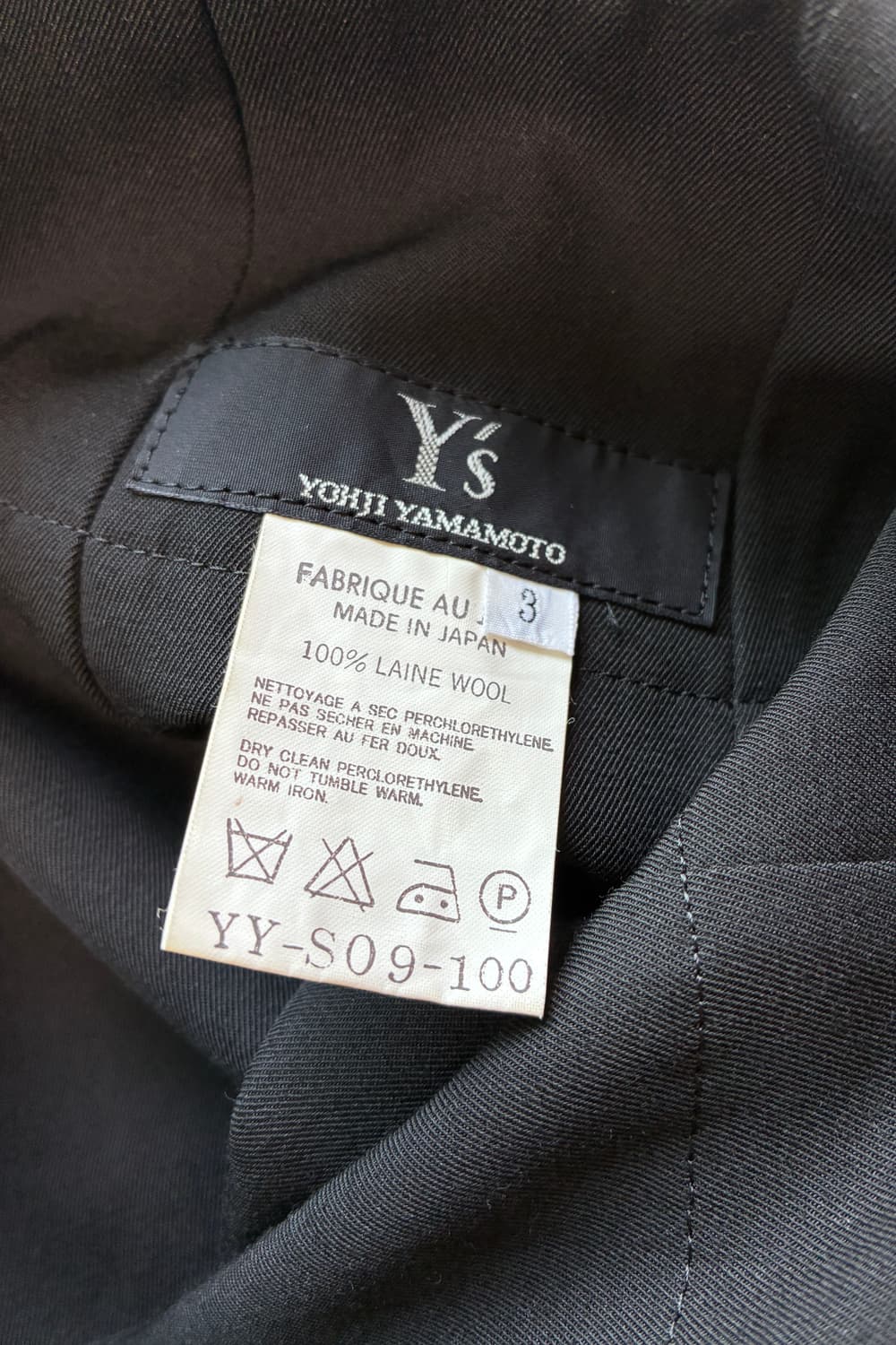 Y's Pleated Flap Detail Black Mini Skirt 상품이미지7