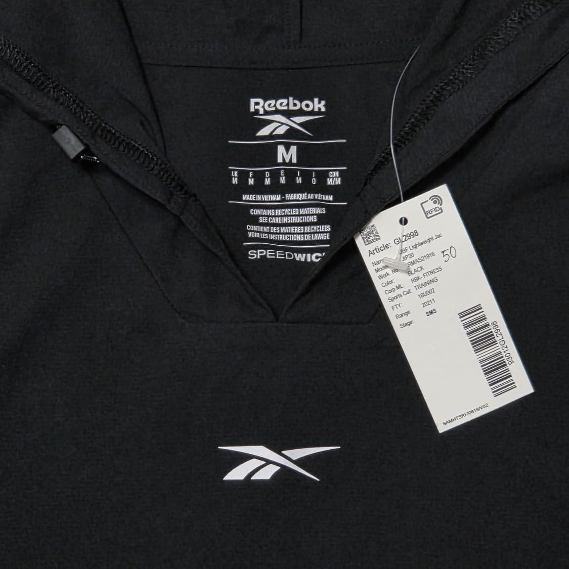 Reebok 리복 러닝 바람막이  트레이닝 기능성 후드 롱슬리브 상품이미지4