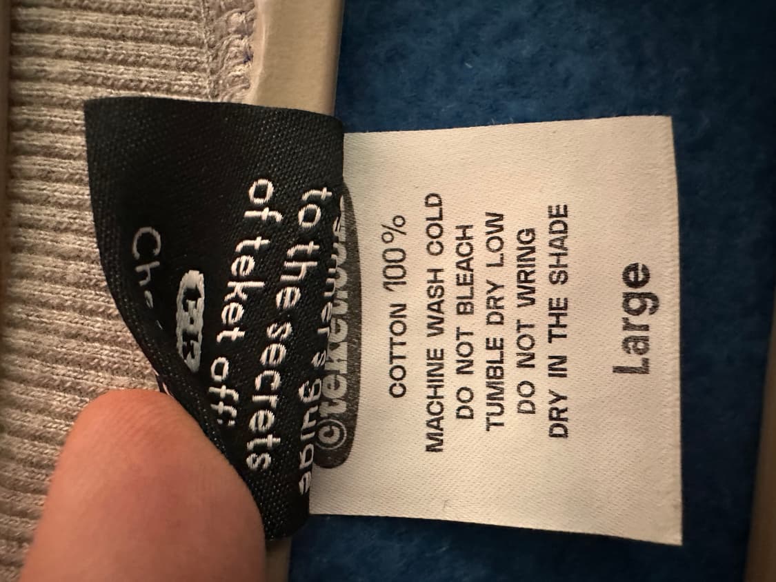 테켓 기모 맨투맨 blue/gray L 상품이미지4