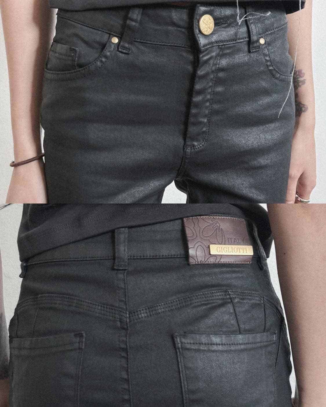 gigliotti 슬림핏 코팅진 상품이미지3